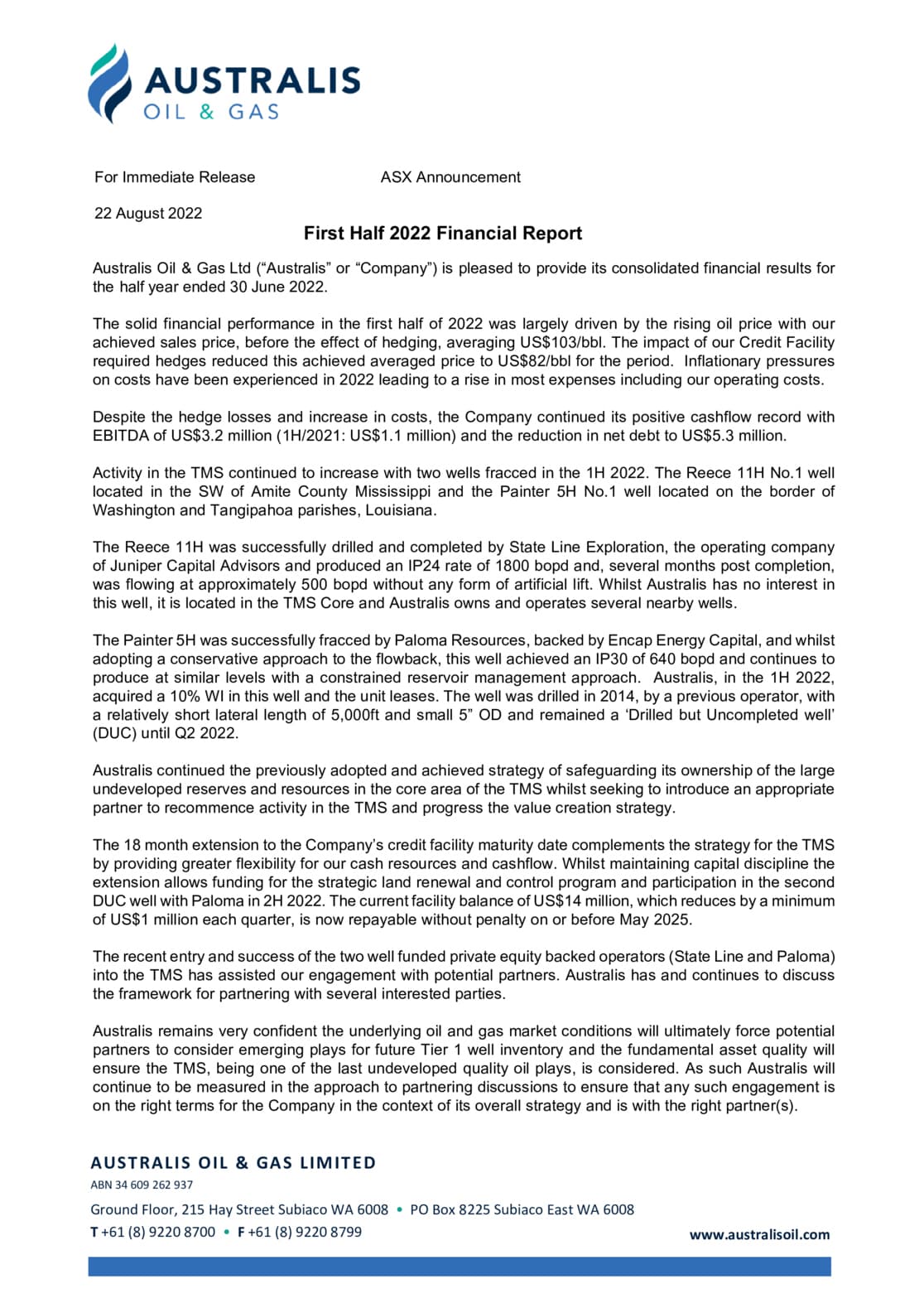 Half Year Accounts and Appendix 4D
