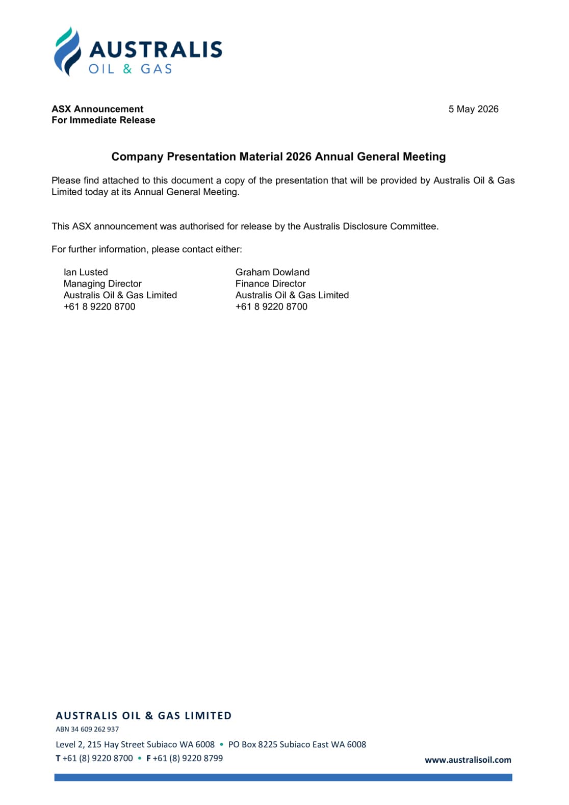 2026 Annual General Meeting Presentation